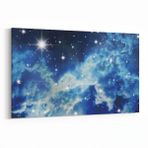 Olla 14844Y Gece Gökyüzü Görseli Yatay 30x20 cm Kanvas Tablo