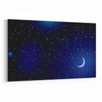 Olla 14874Y Gece Gökyüzü Görseli Yatay 30x20 cm Kanvas Tablo