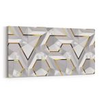 Olla 14889YD Geometrik Desen Görseli Yatay Dar 60x30 cm Kanvas Tablo