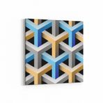 Olla 14910K Geometrik Desen Görseli Kare Kanvas Tablo, Ölçü 100X100