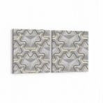 Olla 14950K2Y Geometrik Desen Görseli Kare 2 Parça Yatay 65x30 cm Kanvas Tablo