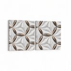 Olla 14959K2Y Geometrik Desen Görseli Kare 2 Parça Yatay 65x30 cm Kanvas Tablo