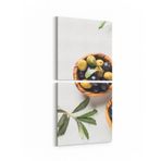 Olla 15266K2D Gıda Görseli 2'li Dikey Kanvas Tablo, Ölçü 30X65