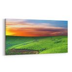 Olla 15905YD Günbatımı Görseli Yatay Dar Kanvas Tablo, Ölçü 160X80