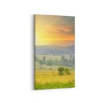 Olla 16005DD Günbatımı Görseli Dikey Dar Kanvas Tablo, Ölçü 70X140