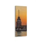 Olla 16058DI Günbatımı Görseli Dikey İnce Kanvas Tablo, Ölçü 60X180