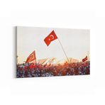 Olla 17568Y Türk Bayrağı Görseli Yatay Kanvas Tablo, Ölçü 90X60