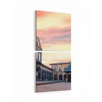 Olla 17898KD Yapı Görseli Kare 2'li Dikey Kanvas Tablo, Ölçü 50X105