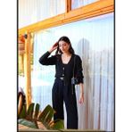 Olla Collection Örgü Kısa Hırka Ceket - Siyah
