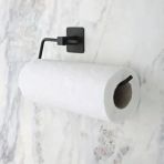 OLLEVRA Kendiliğinden Yapışkanlı Siyah Paslanmaz Metal Rulo Havluluk Aparat