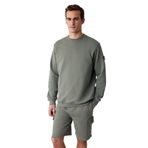 Ollıe Erkek Bisiklet Yaka Regular Uzun Kollu Nakış Detaylı Haki Sweatshirt