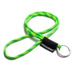 OLLIE TRICK Lanyard Tube Long orijinal hortum boyun bandı, metal halkalı, araba anahtarları ve aletler için, 8 mm kalınlığında, renkli, sağlam ve çıkartma, yeşil sarı, Ölçü Birimi