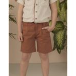 Ollie&Olla Kahverengi Gabardin Şort Erkek Çocuk İçin Fonksiyonel Cepli Rahat Kesim - 2 Yaş