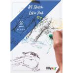 Olly Art Eskiz Defteri A-4 Dokulu Kağıt Kara Kalem Çalışma Defteri 50 Yaprak 90 gr 21X29,7 cm 1 Paket - A4 - Krem - Standart