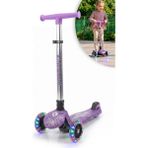 Olly Kick'n'roll 3 Tekerlekli LED Işıklı Scooter 3-8 Yaş Kaymaz Taban Özelliği ile Mor