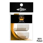 Olta İğnesi - Crown - 17104 - Bronz - No: 1 (50'Li Paket)