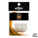 Olta İğnesi - Crown - 92666 - Bronz - No: 2 (50'Li Paket)
