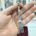 OltutaşıMarket Tesbih için 4 Dal Gümüş Kaplama Püskül 10,5 cm