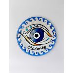 Ölüdeniz Temalı Polyester Kabartmalı Nazar Magnet Çap: 7 Cm – Dekoratif Hediyelik Buzdolabı Süsü (Kod:1234)