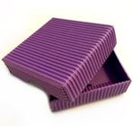 Oluklu Karton Mini Kutu Mor 7,5 X 7,5 X 2 Cm.