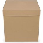 Oluklu Katlı Kraft Renk Yaş Pasta Kutusu 30X30X30 cm - 30 Adet