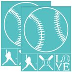 OLYCRAFT 2 adet 11x8.6 inç kendinden yapışkanlı ipek ekran baskı Stencil beyzbol desen örgü transferler boyama ahşap DIY T-Shirt kumaş
