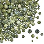 OLYCRAFT 273 adet Doğal TaiWan Yeşim Boncuklar Yeşil Taş Boncuk 4 mm 6 mm 8 mm 10 mm 12 mm Doğa Jasper Boncuklar Yuvarlak Gevşek Değerli Taş Boncuklar Bilezik Kolye Mücevher Yapımı için Enerji Taş
