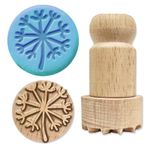 OLYCRAFT Ahşap Pullar 1 İnç Karahindiba Yuvarlak Damga Ahşap Kil Damga Yuvarlak Ahşap Damga Doğal Ahşap Damga Yuvarlak Çömlek Pulları Kart Yapımı için Küçük Damga Kendin Yap El İşi Mektup Günlüğü ve