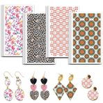 OLYCRAFT Leopar Baskı Transfer Kağıdı 4 Tasarım 24 Adet Transfer Kağıdı Vintage Çiçek Polimer Kil Transferleri Levhalar Izgara Transfer Kağıtları Küpe Takı Yapımı için Küçük Seramik Çıkartmalar