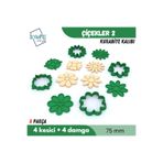 Olympos Atölye Çiçekler 2 (damgalı) | 8 Parça | Kurabiye - Şeker Hamuru - Oyun Hamuru Kalıbı Seti