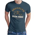 OM3® Brooklyn New York T-Shirt | Erkek | Iron Mike Tyson Boxing Gym | S - 4XL, Denim, M