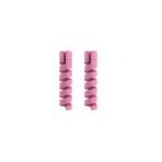 Omac Pembe Spiral Kablo Koruyucu Micro USB - Type C - Iphone Lightning Kablo 2 Adet