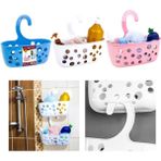 Omak Düzenleyici Banyo Sepeti, Şampuanlık, Askılı, 29X29X12 Cm, Decobella 70240 - Renkli - 1 Adet