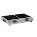 Omake Cam Yüzeyli İkili İndüksiyon Ocak, 2X5000 W, Elektrikli IND11.I25.5000.Z50