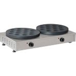 Omake Elektrikli Teflonlu Pankek Makinesi 2'li Elektrikli 27,5kg OMK.PNK04.E21.0014.Z5F - Gri