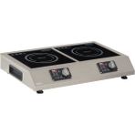 Omake IND11.I25 Cam Yüzeyli Ikili Indüksiyon Ocak, 2X2500 W, Elektrikli - Inox