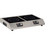 Omake IND11.I25 Cam Yüzeyli Ikili Indüksiyon Ocak, 2X5000 W, Elektrikli - Inox