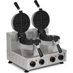 Omake WFL12.E22 Zamanlayıcılı Amerikan Çiftli Waffle Makinesi, Elektrikli - Inox