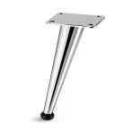 Omaks (1 Adet) 15 Cm Metal Krom Dereceli Mobilya Sehpa Kanepe Ayağı Montaj Vidaları Dahil Ayak