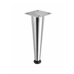 Omaks (1 Adet) 15 Cm Metal Krom Düz Mobilya Sehpa Kanepe Ayağı Montaj Vidaları Dahil Ayak