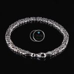 Omar Silver 925 Ayar El İşi Kral Bileklik 5,50 Mm