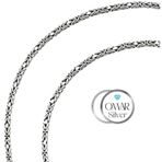 Omar Silver Zincir 925 Ayar 2 Mm Gümüş Erkek Kare Kral Kolye