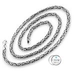 Omar Silver Zincir 925 Ayar 2,5 Mm Gümüş Erkek Oval Kral Kolye