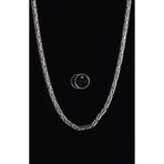 Omar Silver Zincir 925 Ayar 4 Mm Gümüş Erkek Oval Kral Kolye