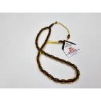 Omari İmzalı Sertifikalı Alman Faturan Sıkma Kehribar Tesbih 12,4X7,3 Mm Arpa Kesim