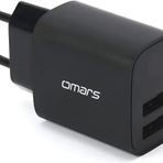 Omars 2.1 Amper Çift USB Çıkışlı Akım Korumalı Şarj Cihazı