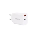 Omars 20W PD Çift Portlu USB-C ve USB-A Hızlı Şarj Cihazı