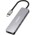 Omars 6 Port Type-C USB 3.1 PD 4K HDMI Video Transferi SD/TF Kart Uyumlu Hub Dönüştürücü Adaptör