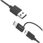 Omars İkisi Bir Arada Type-C Micro USB Şarj ve 1.2 mt Data Kablosu