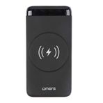 Omars Siyah 20W 10000 mAh Led Göstergeli USB Type-C ve Magsafe Uyumlu Kablosuz Şarj Powerbank